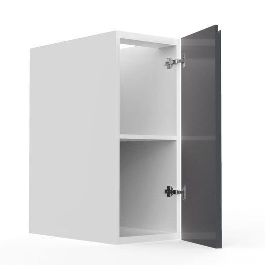 RTA - Lacquer Grey - Vanity Base Full Single Door Cabinet | 21"W x 30"H x 21"D