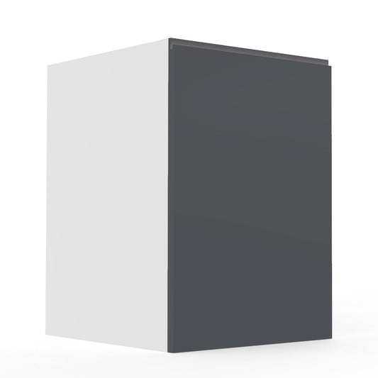 RTA - Lacquer Grey - Full Height Single Door Base Cabinets | 21"W x 30"H x 23.8"D