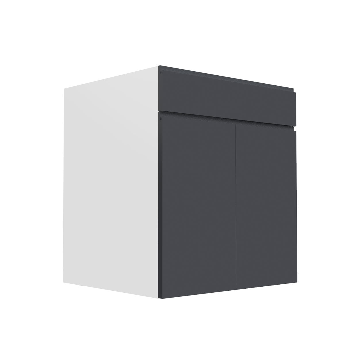 RTA - Lacquer Grey - Double Door Base Cabinets | 27"W x 30"H x 23.8"D