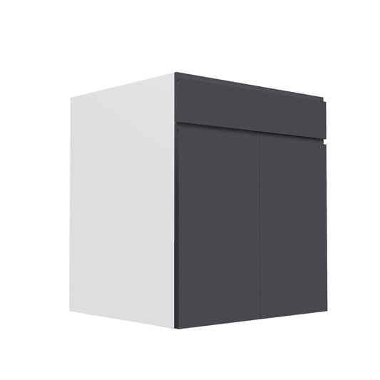 RTA - Lacquer Grey - Double Door Base Cabinets | 27"W x 30"H x 23.8"D