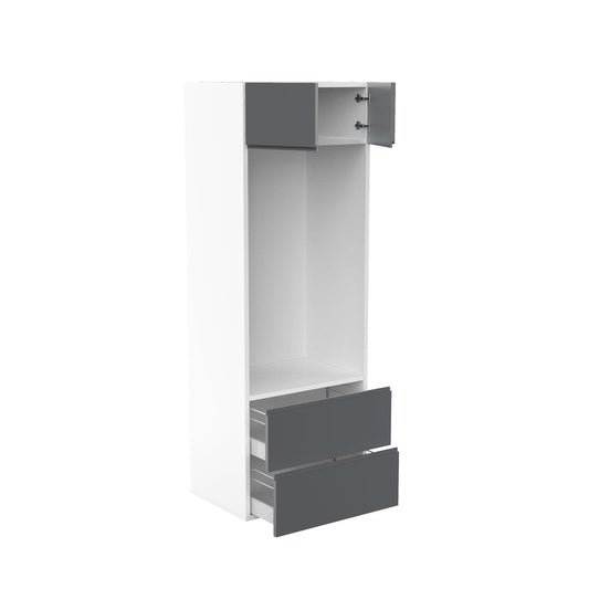 RTA - Lacquer Grey - Micro-Oven Tall Cabinet | 30"W x 96"H x 23.8"D