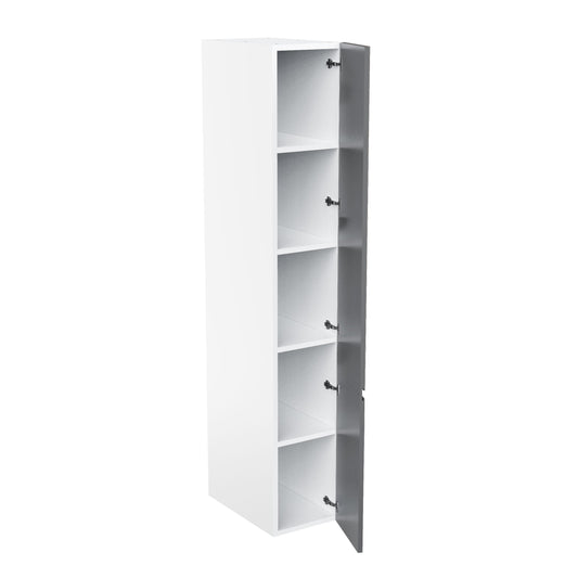 RTA - Lacquer Grey - Single Door Tall Cabinets | 15"W x 90"H x 23.8"D