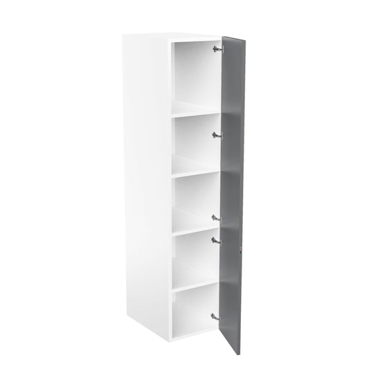 RTA - Lacquer Grey - Single Door Tall Cabinets | 18"W x 84"H x 23.8"D