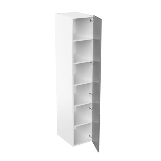 RTA - Lacquer Grey - Single Door Tall Cabinets | 18"W x 96"H x 23.8"D