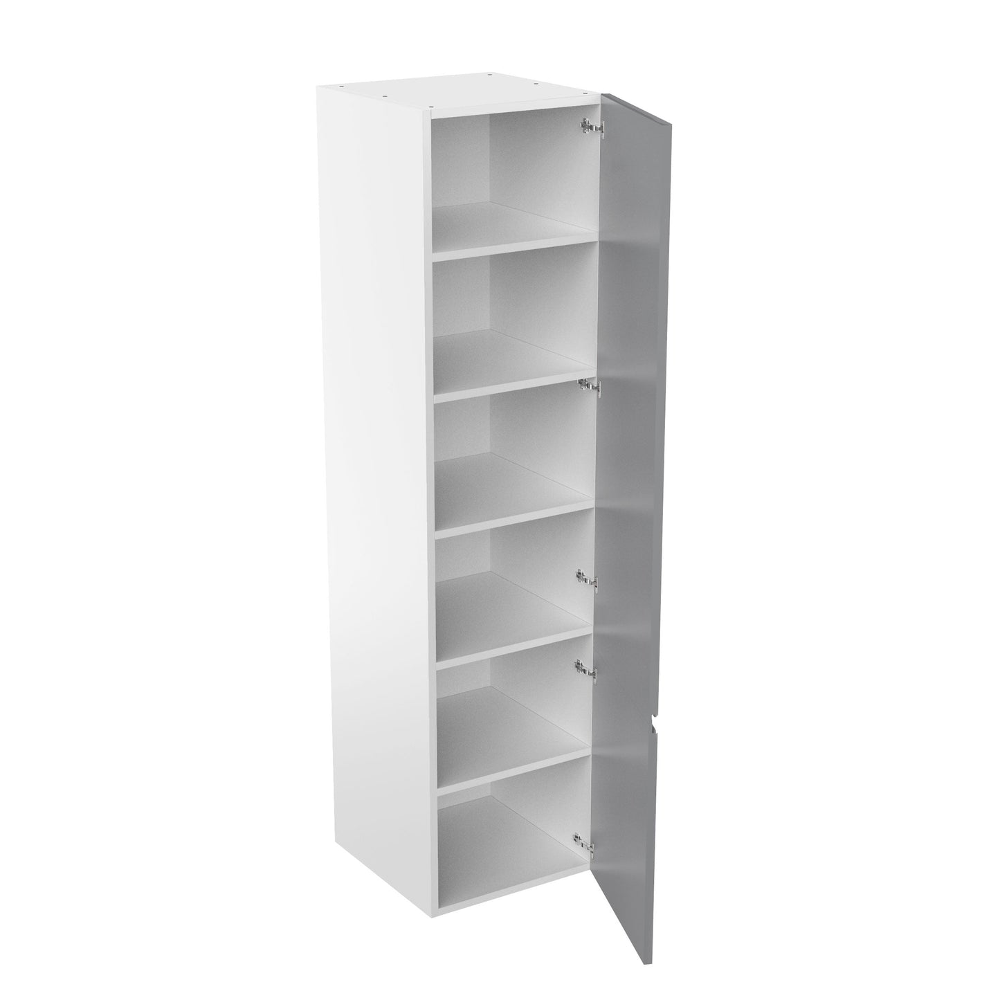 RTA - Lacquer Grey - Single Door Tall Cabinets | 24"W x 96"H x 23.8"D