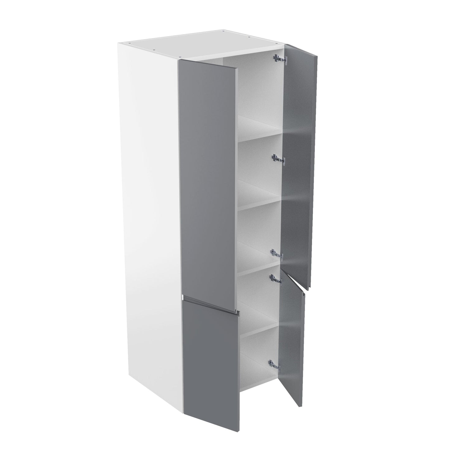 RTA - Lacquer Grey - Double Door Tall Cabinets | 30"W x 84"H x 23.8"D