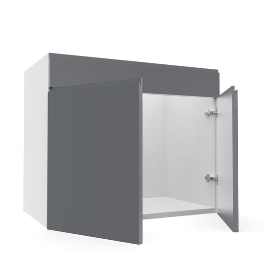 RTA - Lacquer Grey - Sink Vanity Cabinets | 36"W x 30"H x 21"D