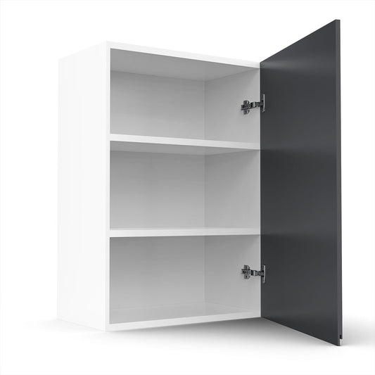 RTA - Lacquer Grey - Single Door Wall Cabinets | 24"W x 36"H x 12"D