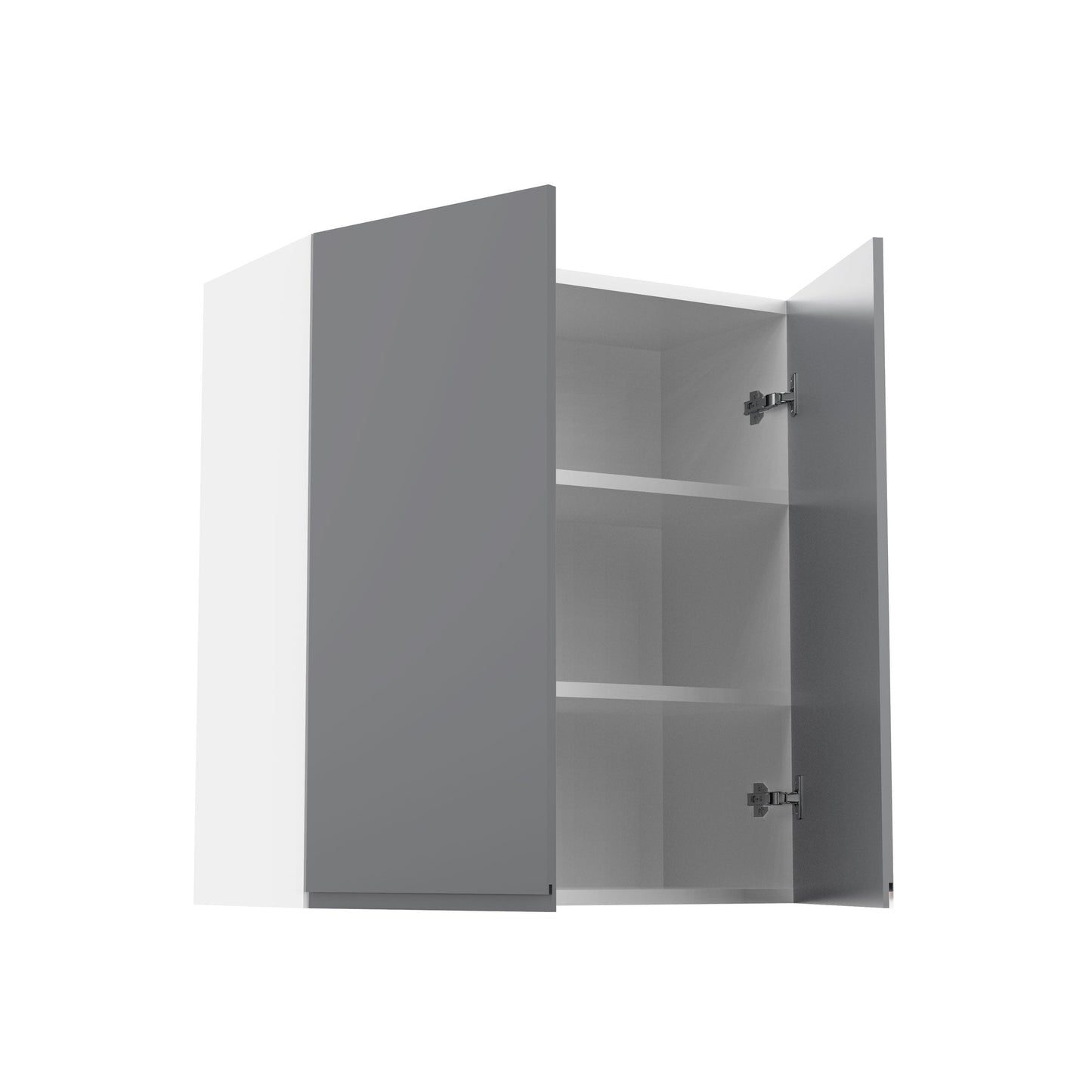 RTA - Lacquer Grey - Double Door Wall Cabinets | 27"W x 30"H x 12"D