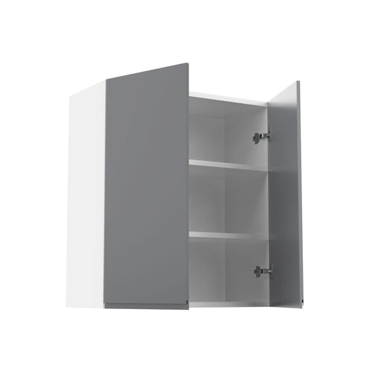 RTA - Lacquer Grey - Double Door Wall Cabinets | 27"W x 30"H x 12"D