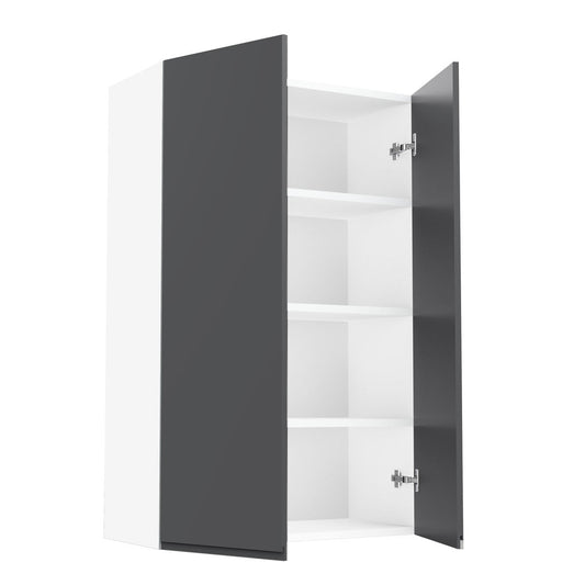RTA - Lacquer Grey - Double Door Wall Cabinets | 27"W x 42"H x 12"D