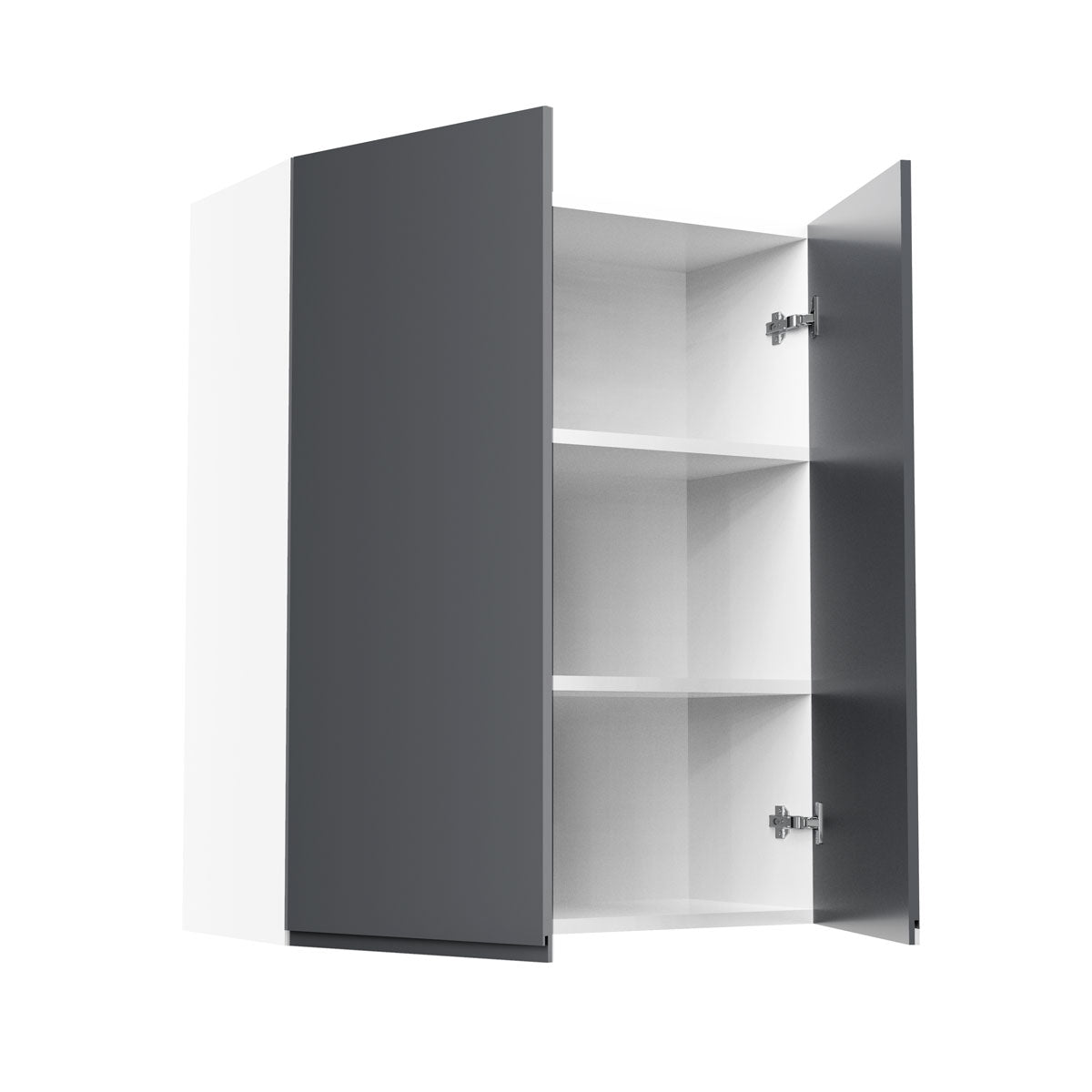RTA - Lacquer Grey - Double Door Wall Cabinets | 30"W x 36"H x 12"D