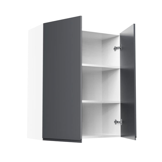 RTA - Lacquer Grey - Double Door Wall Cabinets | 30"W x 36"H x 12"D