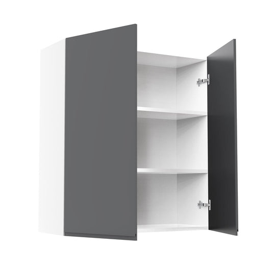 RTA - Lacquer Grey - Double Door Wall Cabinets | 33"W x 36"H x 12"D