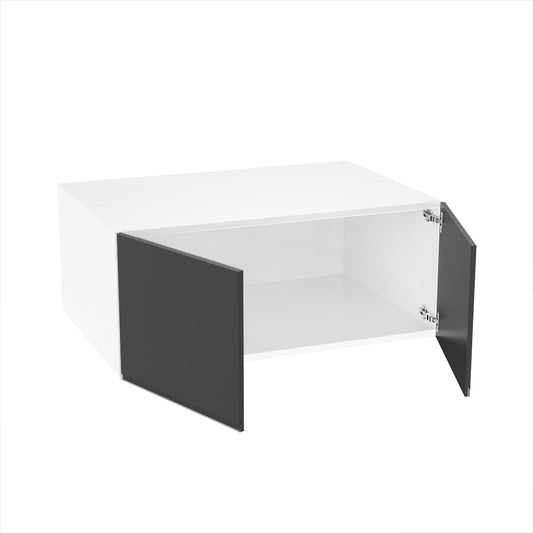 RTA - Lacquer Grey - Double Door Refrigerator Wall Cabinets | 33"W x 15"H x 24"D