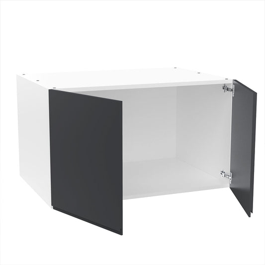 RTA - Lacquer Grey - Double Door Refrigerator Wall Cabinets | 33"W x 21"H x 24"D