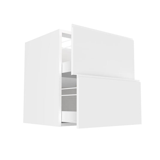 RTA - Lacquer White - Floating Vanity Drawer Base Cabinet | 27"W x 30"H x 21"D