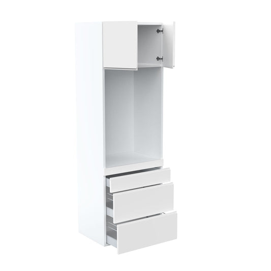 Tall Kitchen Cabinet - RTA - Lacquer White - Single Oven | 30"W x 90"H x 23.8"D