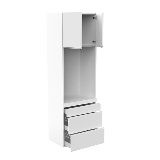 Tall Kitchen Cabinet - RTA - Lacquer White - Single Oven | 30"W x 96"H x 23.8"D