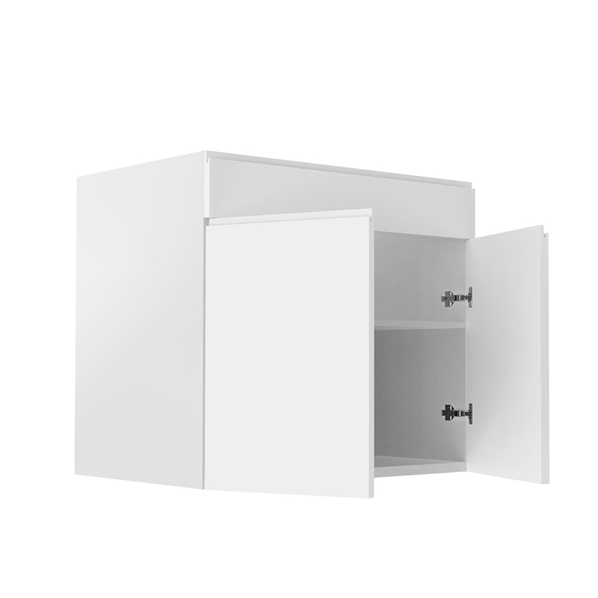 Sink Base Cabinet - RTA - Lacquer White | 33"W x 34.5"H x 23.8"D