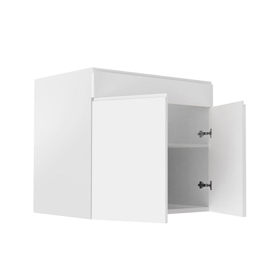 Sink Base Cabinet - RTA - Lacquer White | 33"W x 34.5"H x 23.8"D
