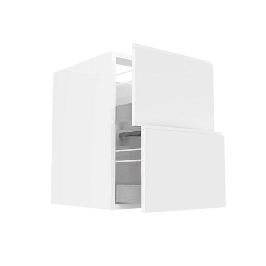 Vanity Cabinet - RTA - Lacquer White - Two Drawer | 21"W x 34.5"H x 21"D