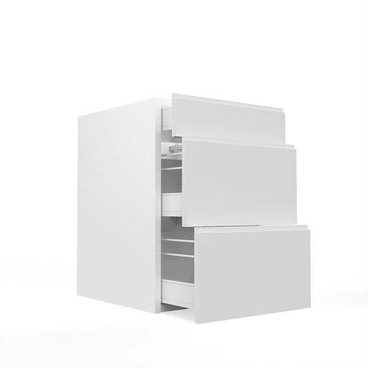 Vanity Cabinet - RTA - Lacquer White - Three Drawer | 21"W x 34.5"H x 21"D