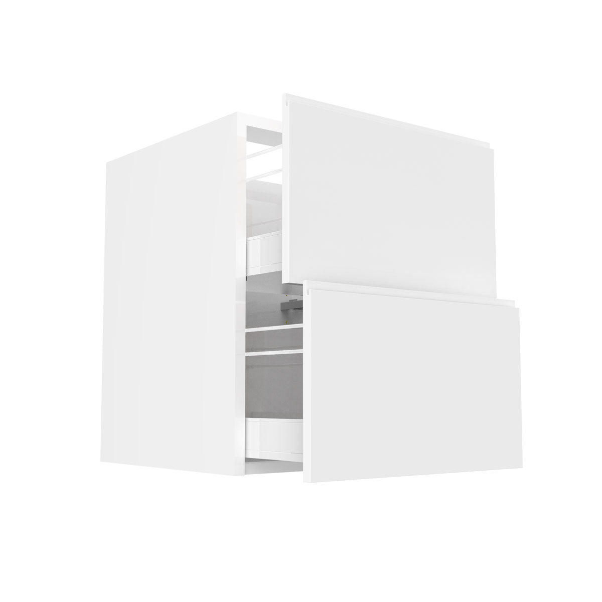Vanity Cabinet - RTA - Lacquer White - Two Drawer | 24"W x 34.5"H x 21"D