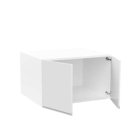 RTA Cabinet - Lacquer White - Refrigerator Wall Cabinet - Double Door | 30"W x 18"H x 24"D