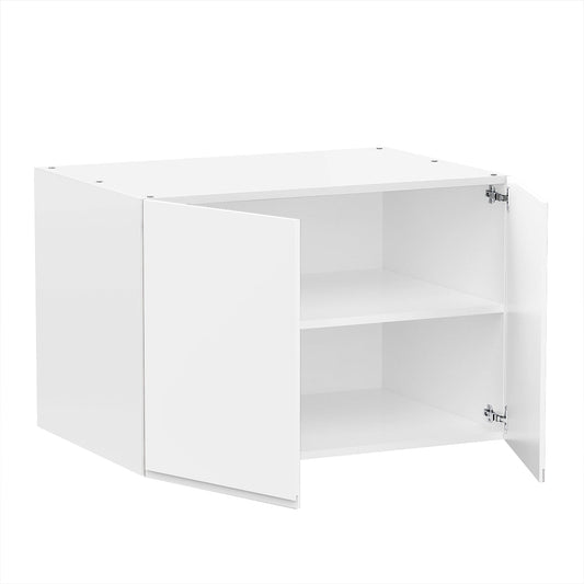 RTA Cabinet - Lacquer White - Refrigerator Wall Cabinet - Double Door | 36"W x 24"H x 24"D