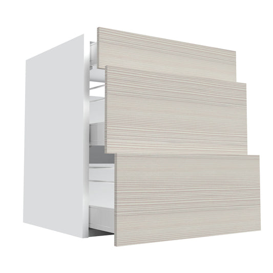 RTA - Pale Pine - Three Drawer Base Cabinets | 27"W x 34.5"H x 24"D