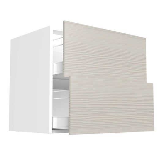 RTA - Pale Pine - Two Drawer Base Cabinets | 33"W x 34.5"H x 24"D