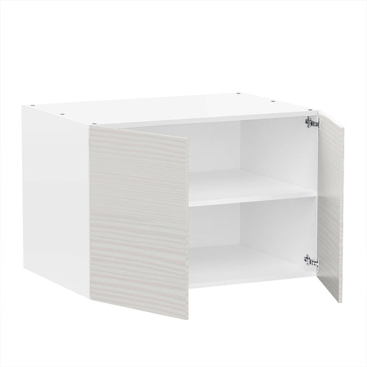 RTA - Pale Pine - Double Door Refrigerator Wall Cabinets | 30"W x 24"H x 24"D