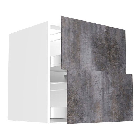 RTA - Rustic Grey - Two Drawer Base Cabinets | 27"W x 34.5"H x 24"D