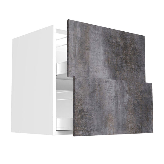 RTA - Rustic Grey - Two Drawer Base Cabinets | 30"W x 34.5"H x 24"D