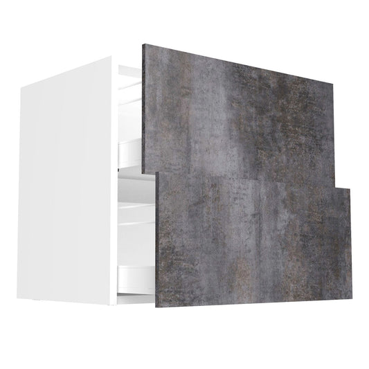 RTA - Rustic Grey - Two Drawer Base Cabinets | 33"W x 34.5"H x 24"D