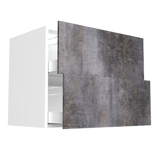 RTA - Rustic Grey - Two Drawer Base Cabinets | 36"W x 34.5"H x 24"D