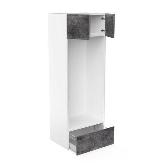 RTA - Rustic Grey - Double Oven Tall Cabinets | 30"W x 84"H x 24"D
