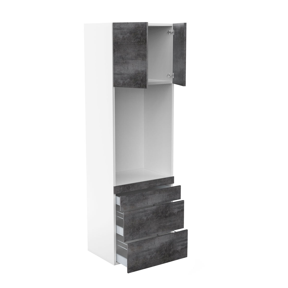RTA - Rustic Grey - Single Oven Tall Cabinets | 30"W x 96"H x 24"D