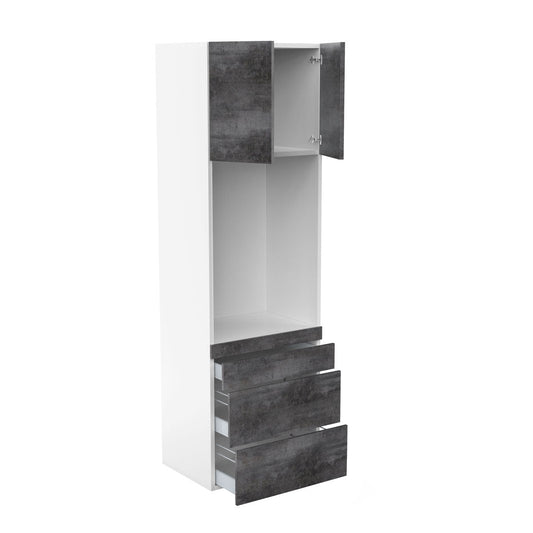 RTA - Rustic Grey - Single Oven Tall Cabinets | 30"W x 96"H x 24"D