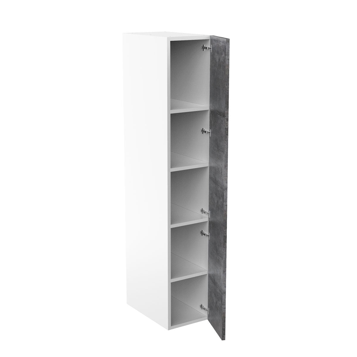 RTA - Rustic Grey - Single Door Tall Cabinets | 15"W x 84"H x 24"D