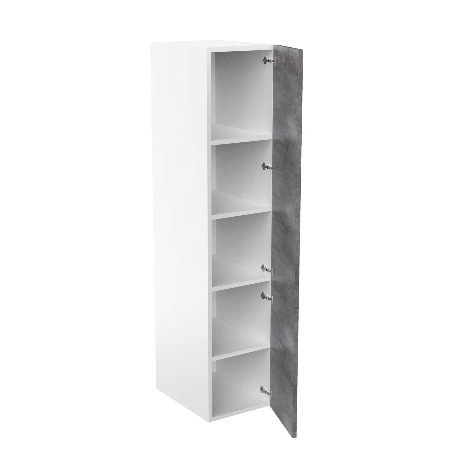 RTA - Rustic Grey - Single Door Tall Cabinets | 18"W x 84"H x 24"D