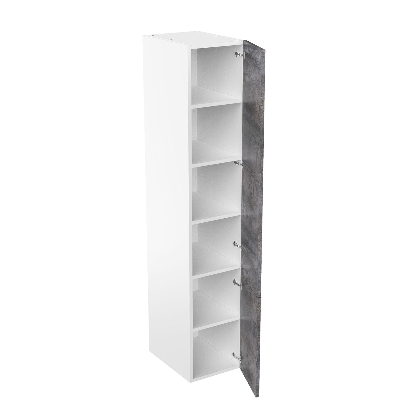 RTA - Rustic Grey - Single Door Tall Cabinets | 18"W x 96"H x 24"D
