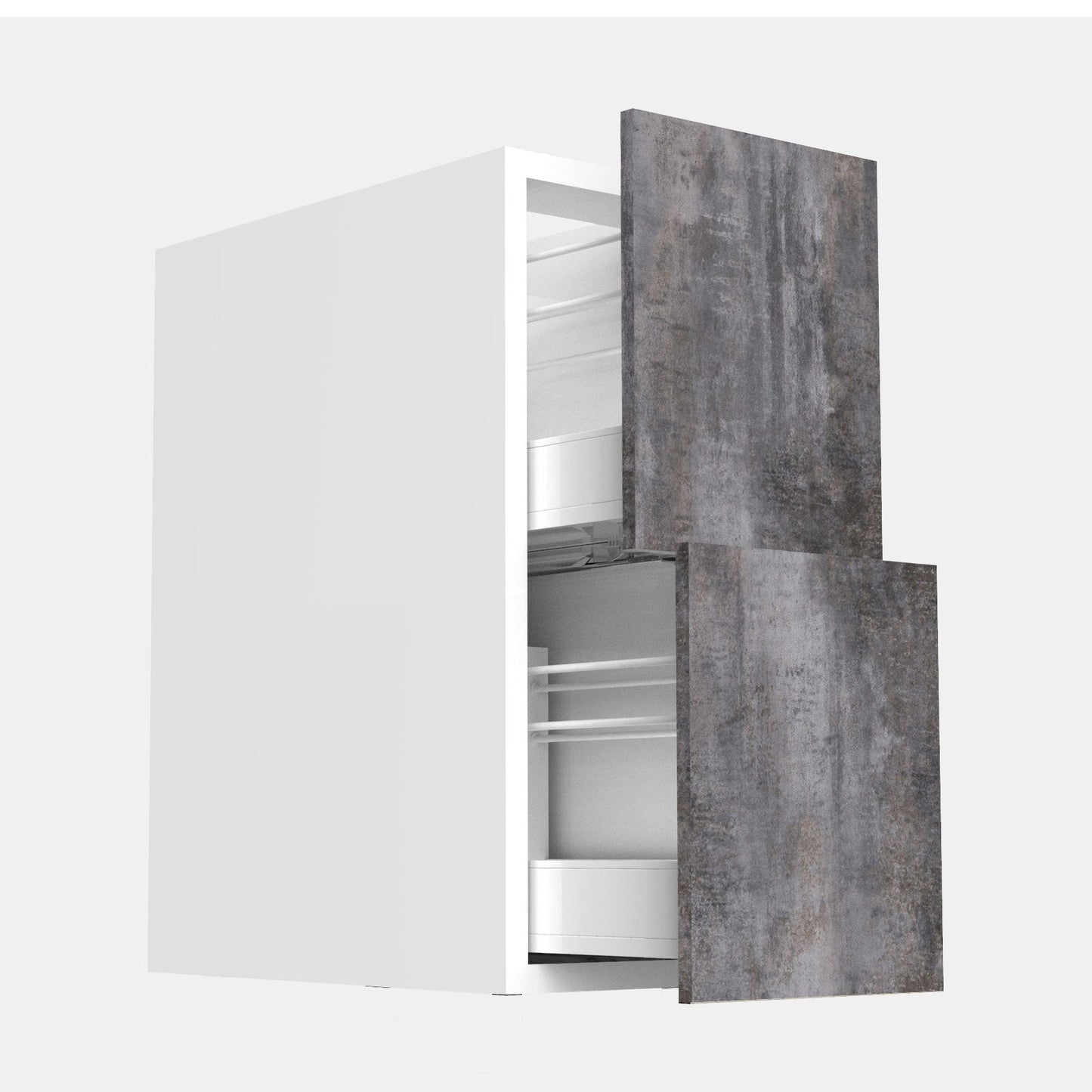 RTA - Rustic Grey - Two Drawer Vanity Cabinets | 12"W x 34.5"H x 21"D