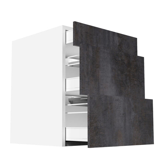 RTA - Rustic Grey - Three Drawer Vanity Cabinets | 24"W x 34.5"H x 21"D