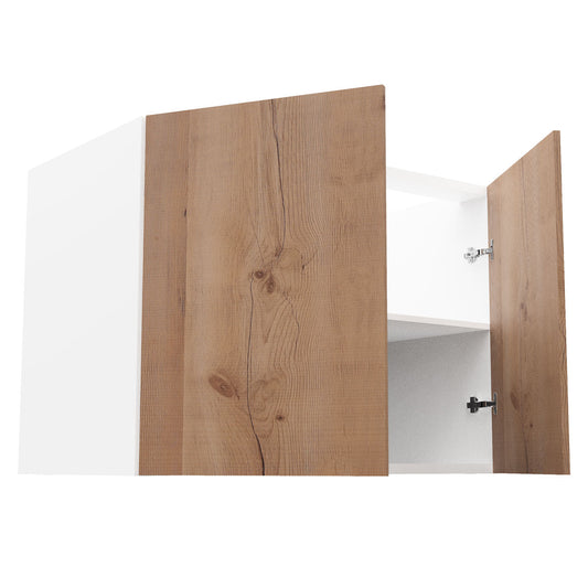 RTA - Rustic Oak - Full Height Double Door Base Cabinets | 42"W x 34.5"H x 24"D