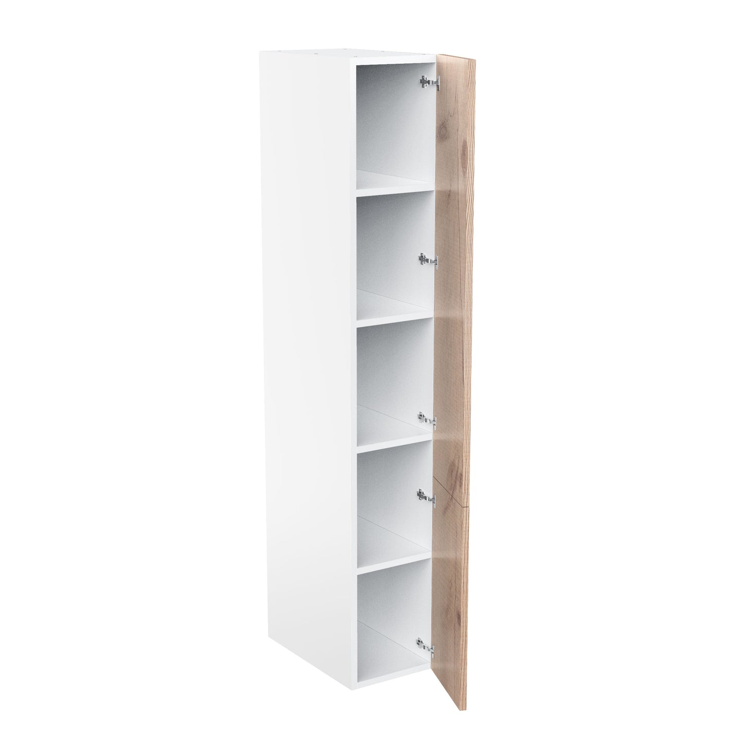 RTA - Rustic Oak - Single Door Tall Cabinets | 15"W x 90"H x 24"D