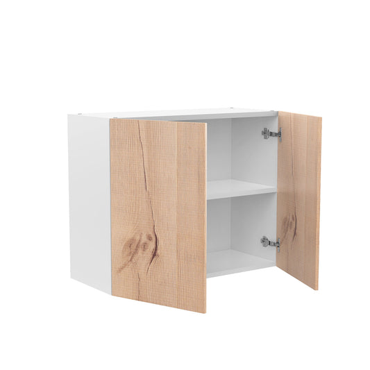 RTA - Rustic Oak - Double Door Refrigerator Wall Cabinets | 33"W x 24"H x 24"D