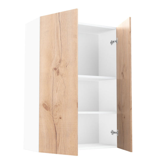 RTA - Rustic Oak - Double Door Wall Cabinets | 30"W x 42"H x 12"D