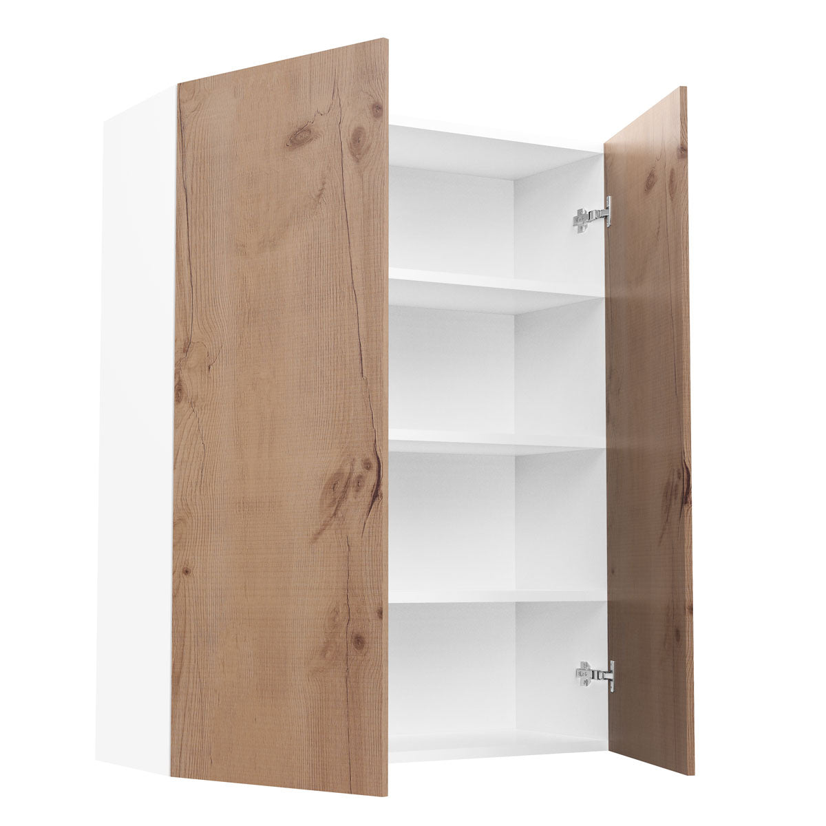 RTA - Rustic Oak - Double Door Wall Cabinets | 33"W x 42"H x 12"D